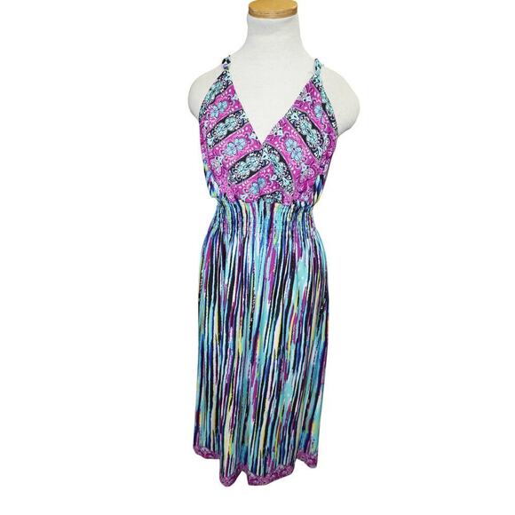 She’s Cool Multicolor Paisley & Stripe Print Sundress – Size 2X - Picture 2 of 6